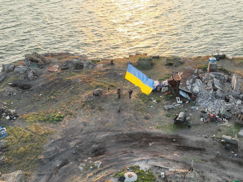 Звільнений острів Зміїний. Війна 2022.